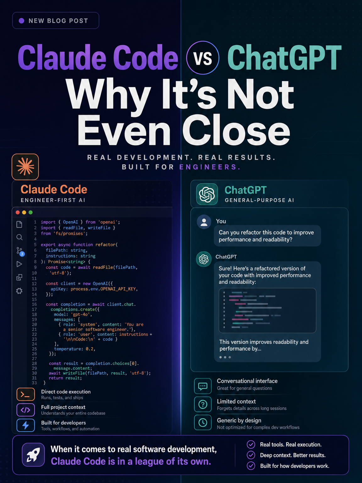 Claude Code vs ChatGPT comparison